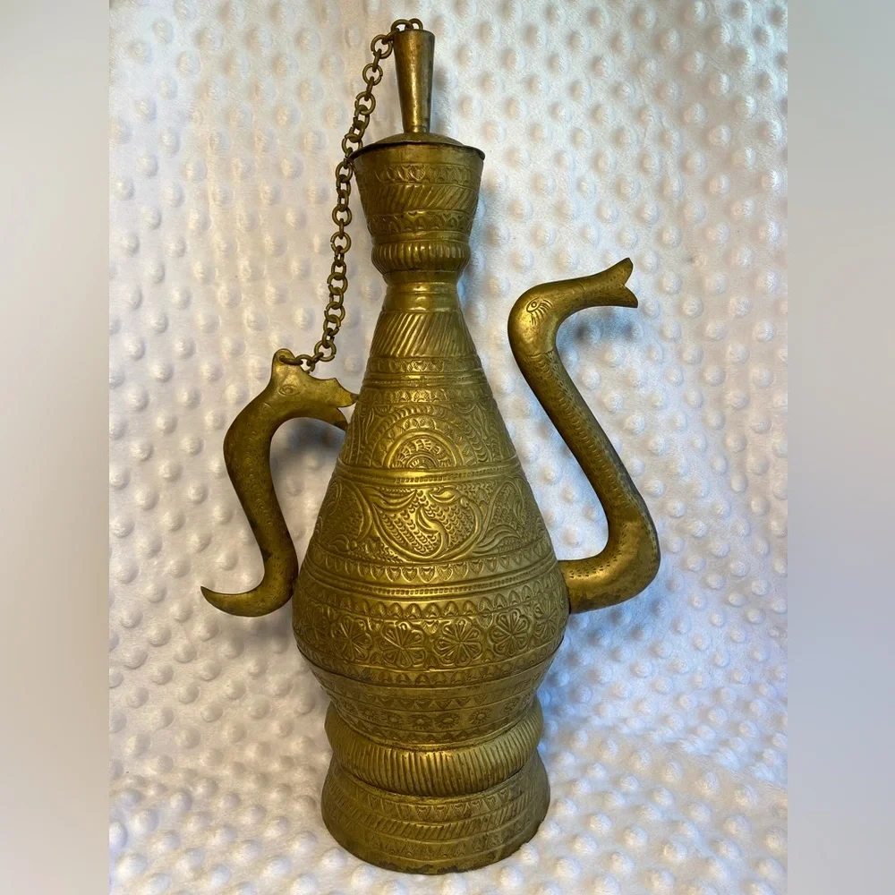 Vintage Brass Ewer/Pitcher - Picture 1 of 8